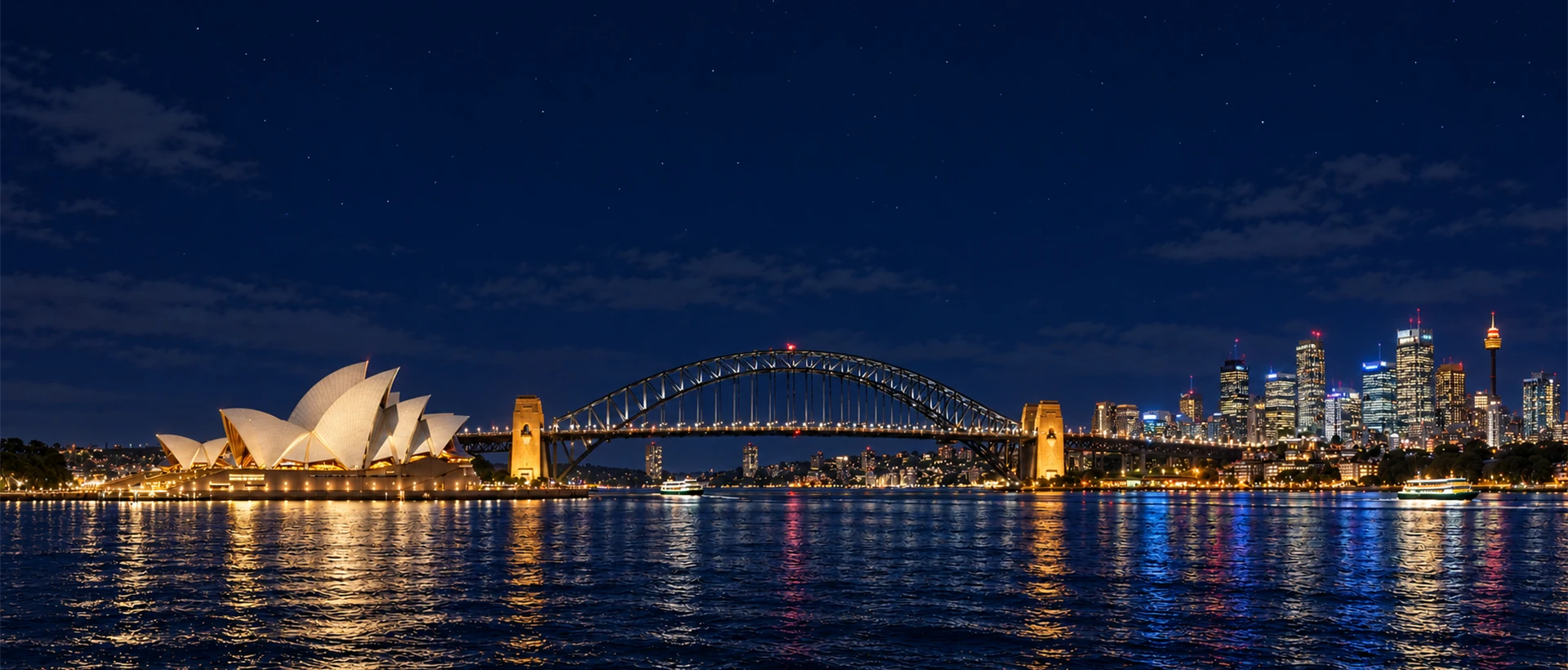 Sydney cityscape at night